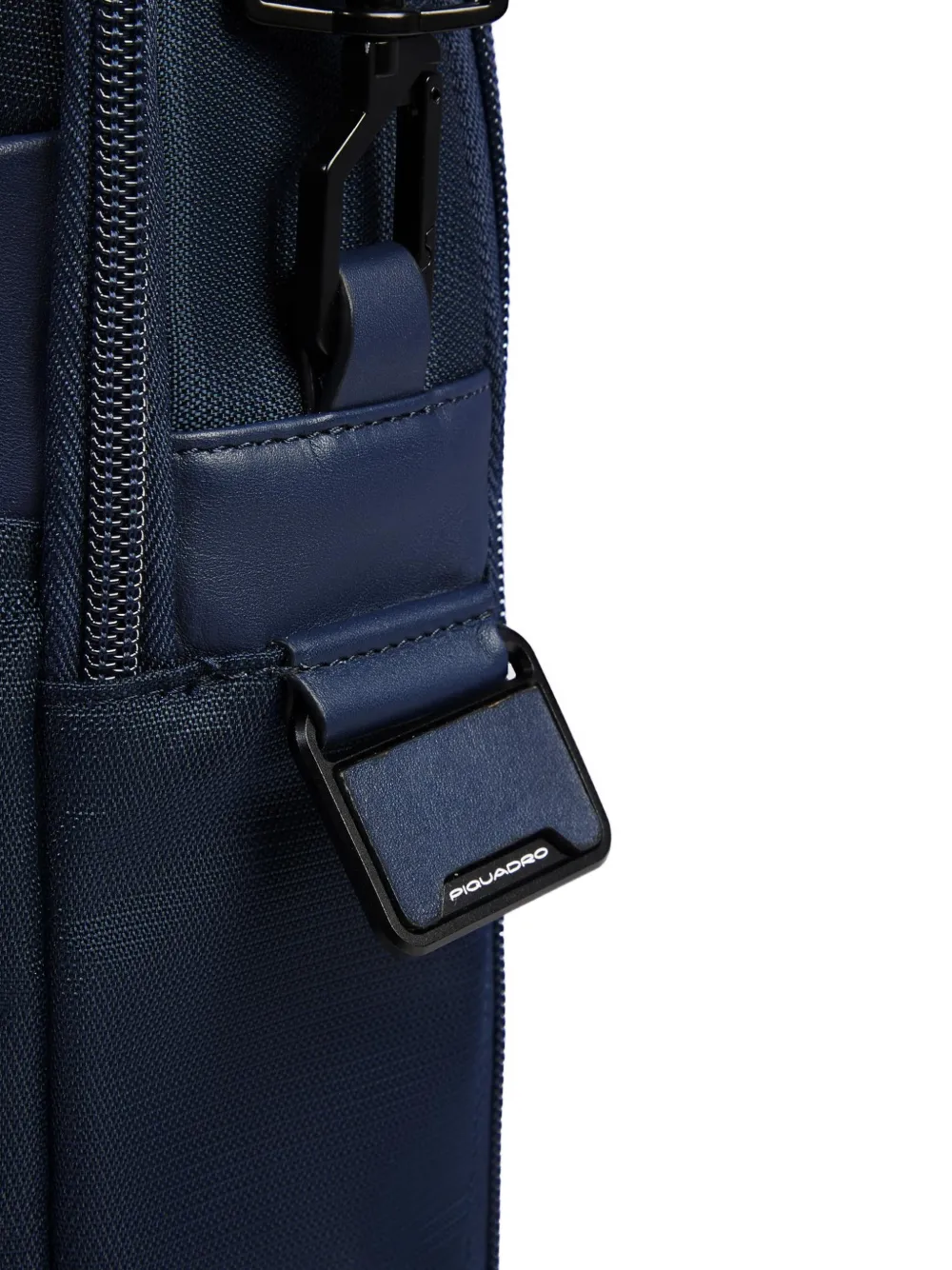 PIQUADRO Laptoptas met leren afwerking Blauw