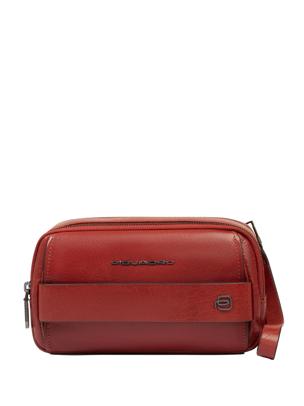 PIQUADRO Clutch in pelle con placca logo - Rosso