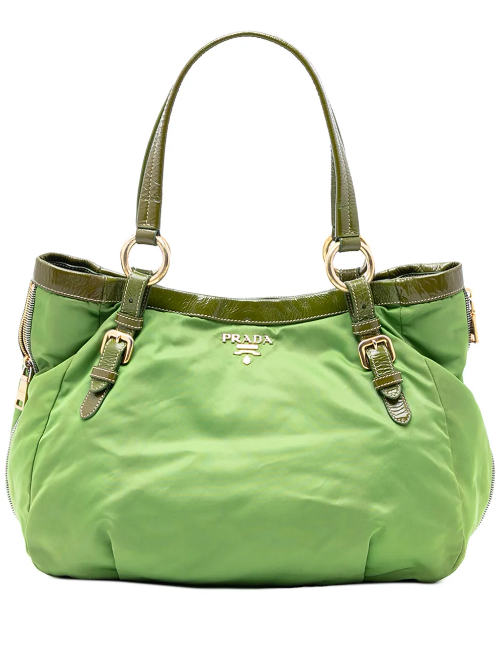 Prada Pre-Owned 2000-2010 Tessuto Side Zip tote bag - Green