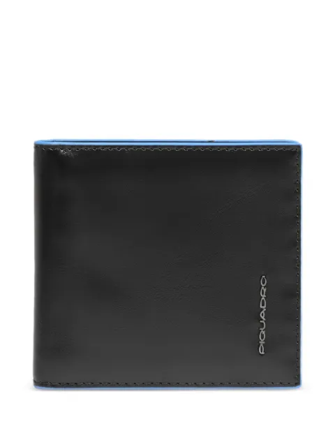 PIQUADRO contrast-trim money clip wallet