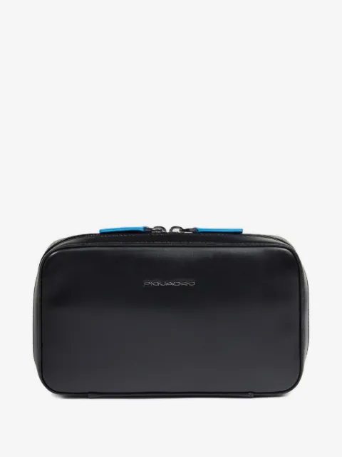 PIQUADRO logo-plaque leather pouch