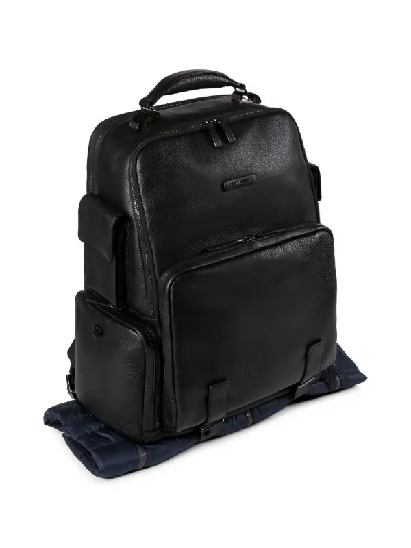 PIQUADRO レザー バックパック | ブラック | FARFETCH JP