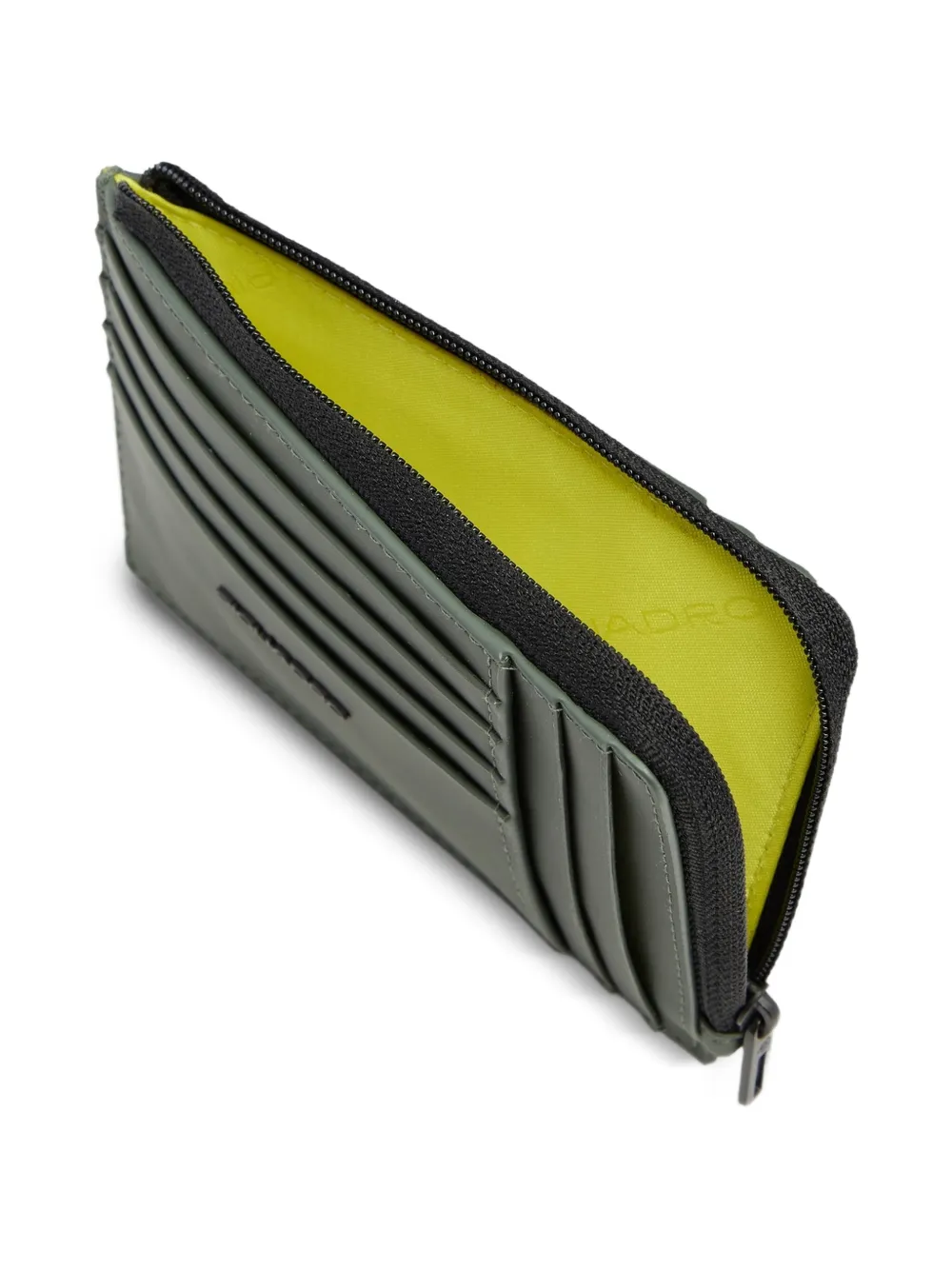 PIQUADRO Portemonnee met logo en rits Groen