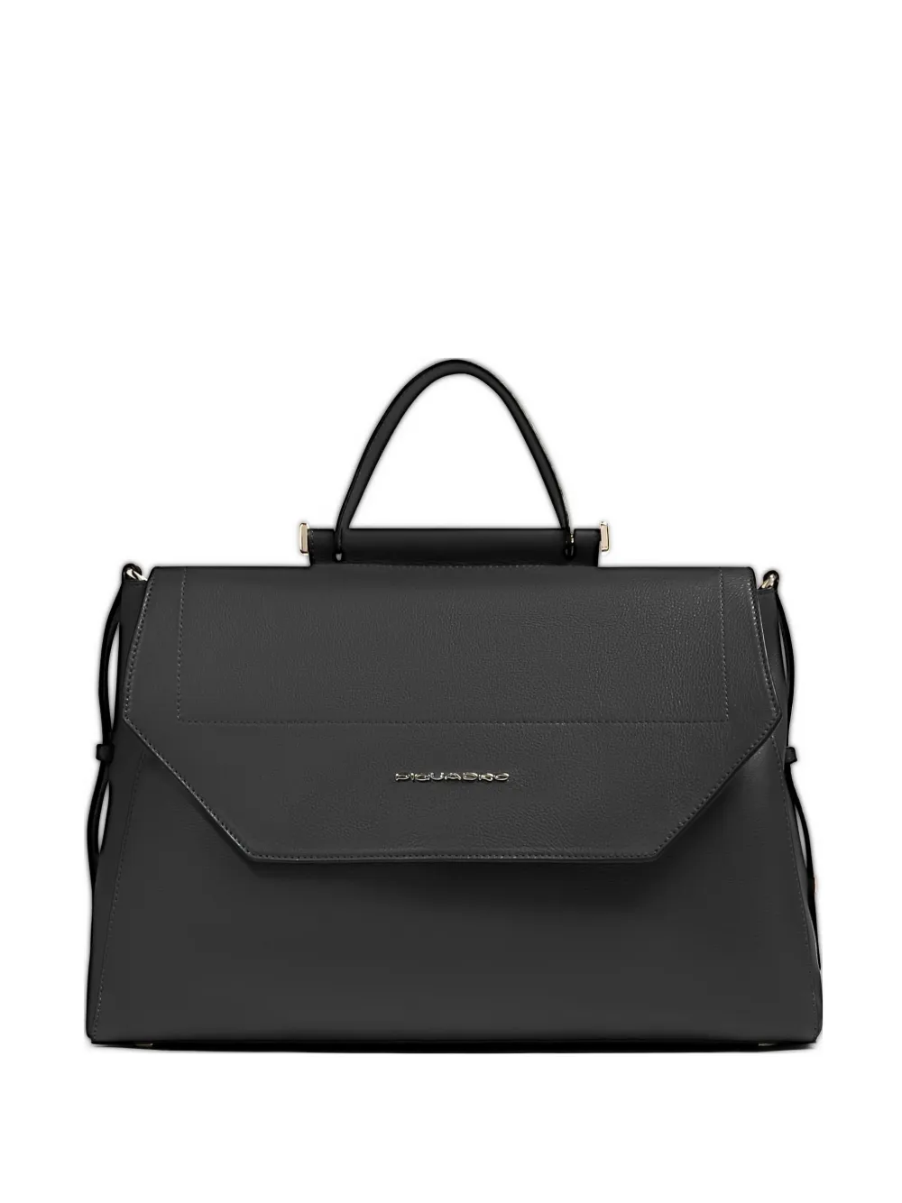 PIQUADRO Borsa a tracolla in pelle pieno fiore - Nero
