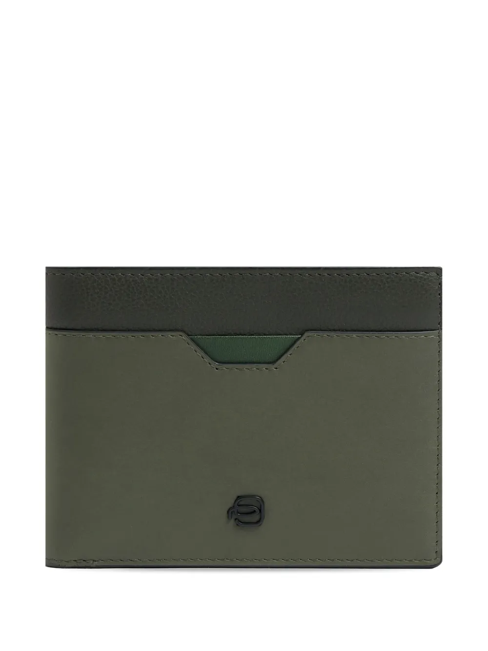 PIQUADRO Portafoglio in pelle con placca logo - Verde