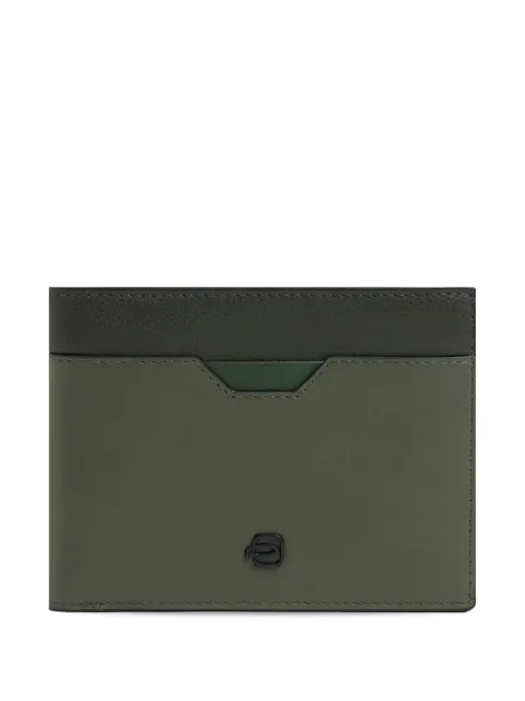 PIQUADRO logo-plaque leather wallet