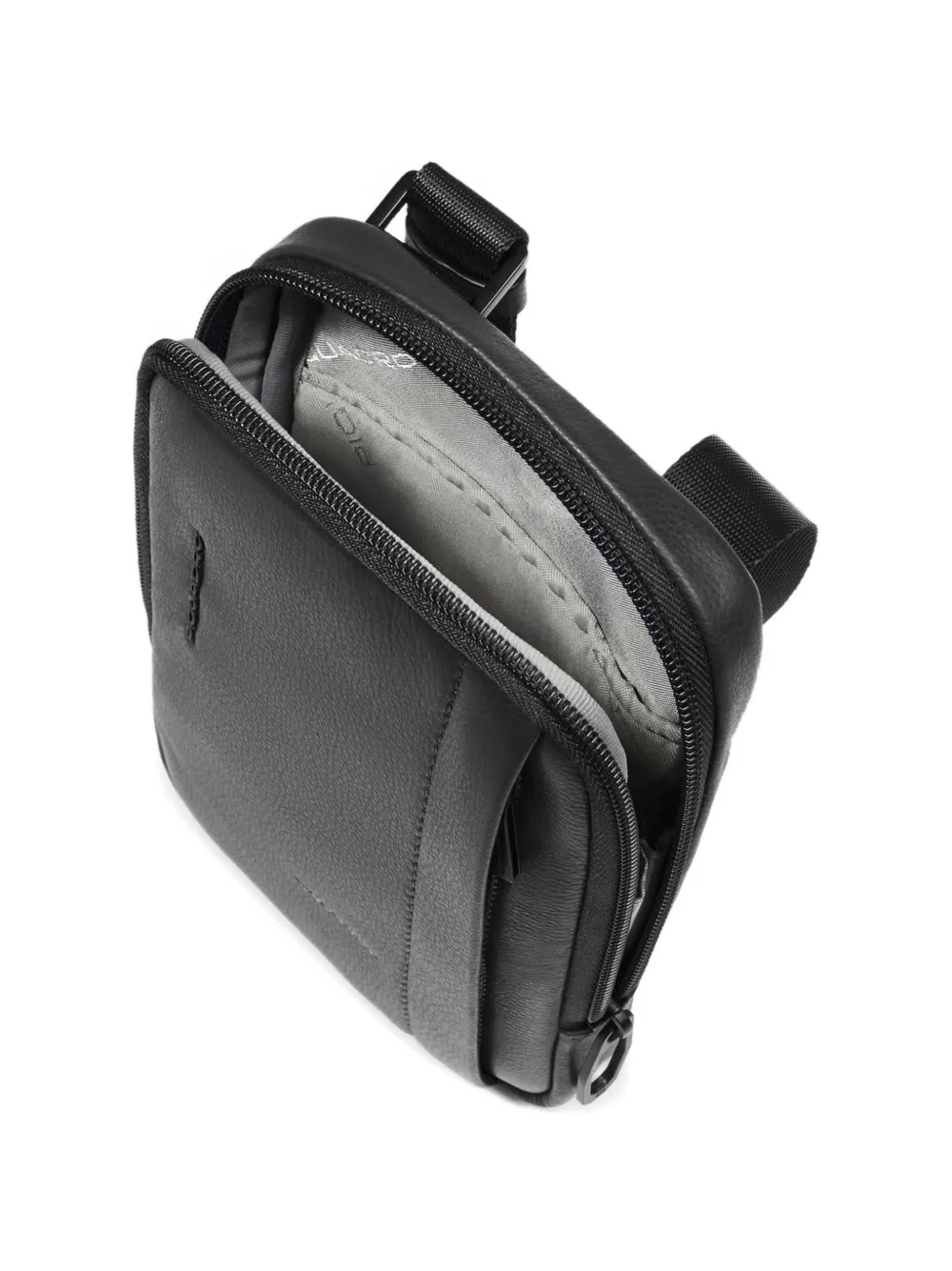 PIQUADRO Russel leren telefoonhoesje Zwart