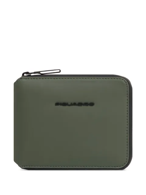 PIQUADRO rubberised zip-around wallet