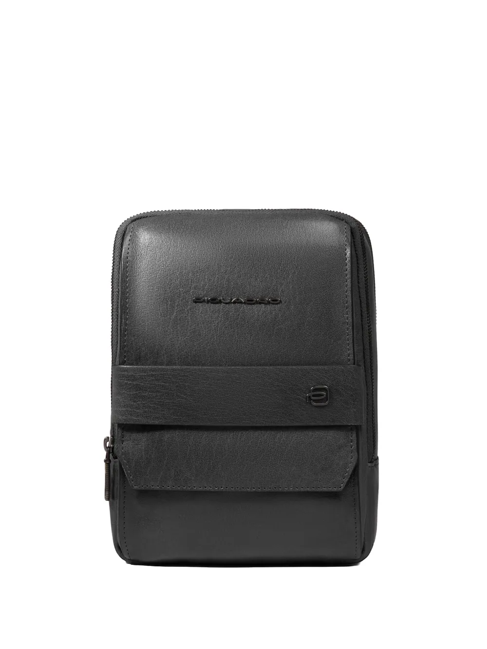 PIQUADRO leather crossbody bag - Nero