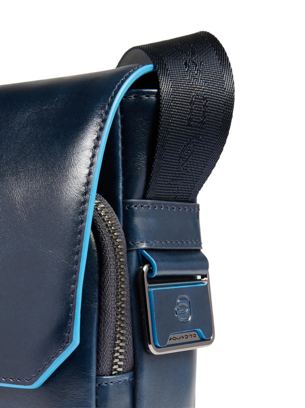 PIQUADRO Blue Square leren crossbodytas Blauw