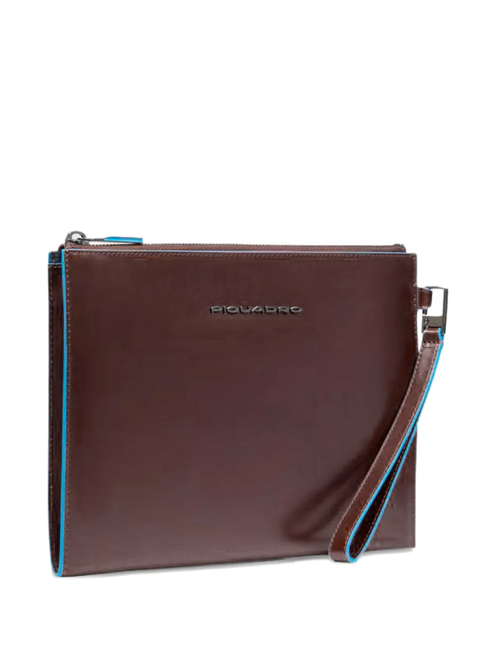 PIQUADRO Clutch met logoplakkaat Bruin