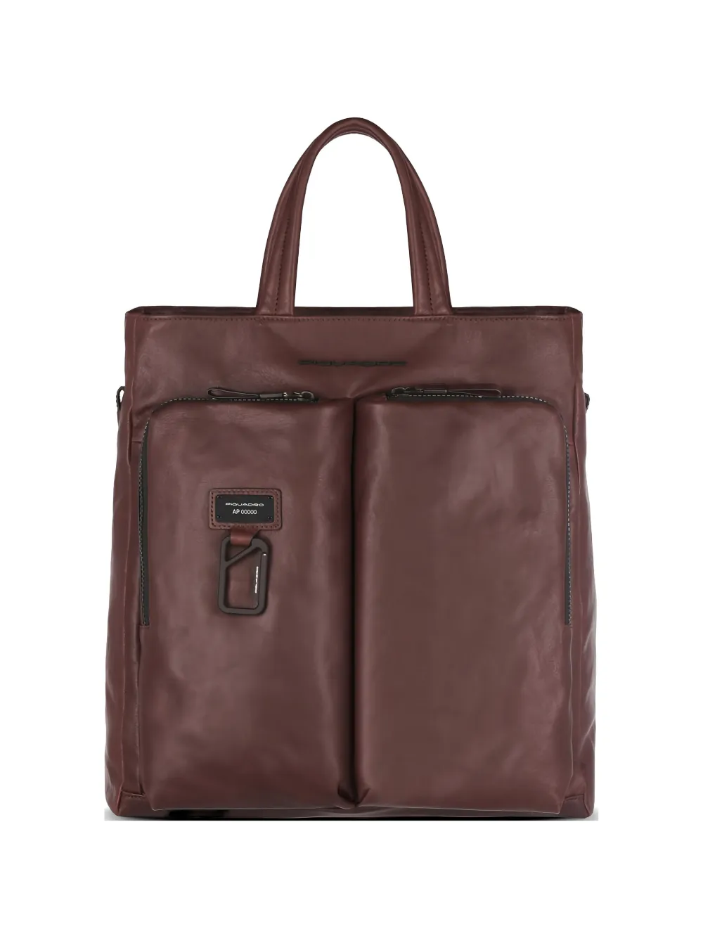 PIQUADRO Harper convertible leather tote bag - Marrone