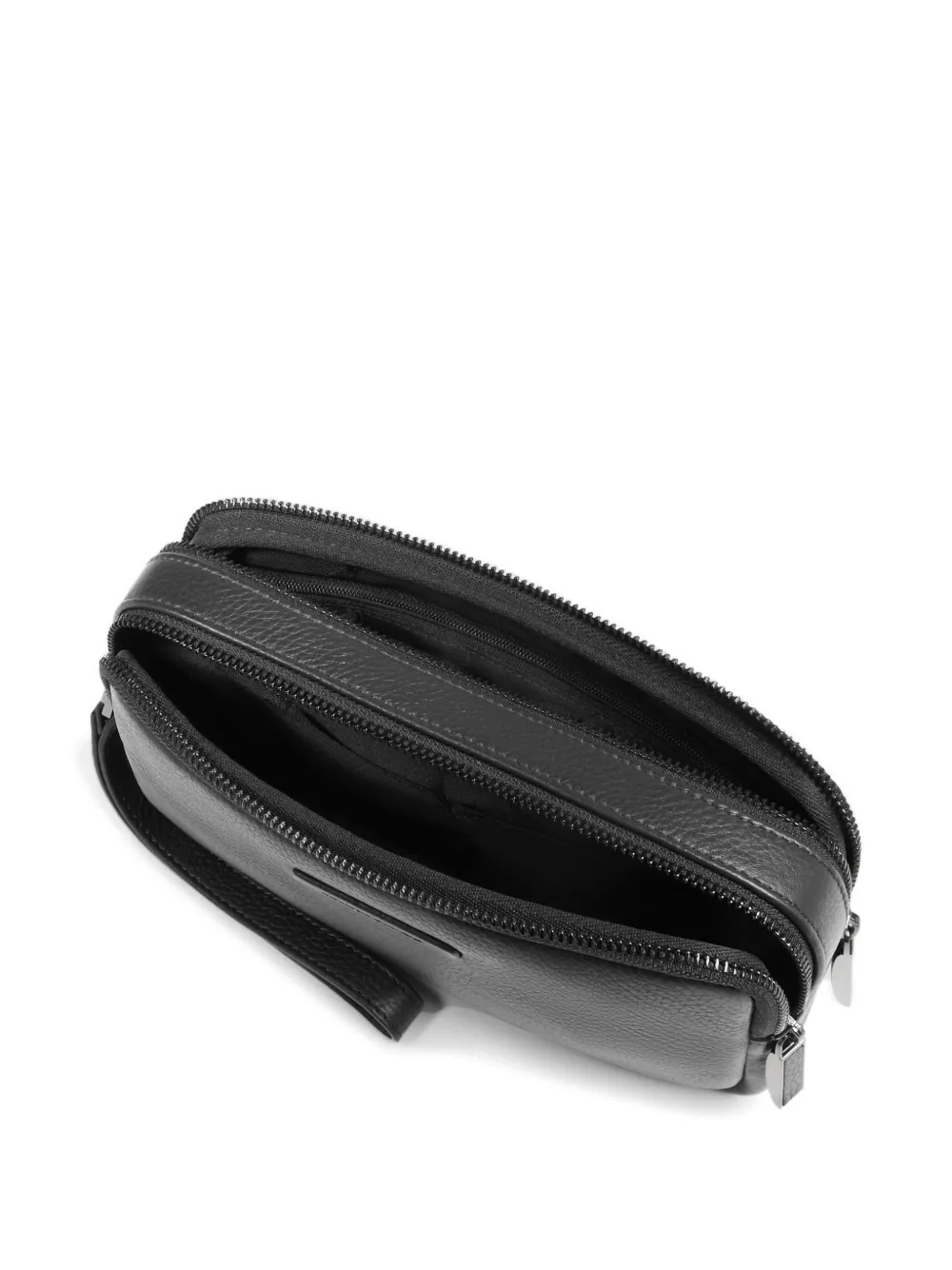 PIQUADRO Leren clutch Zwart