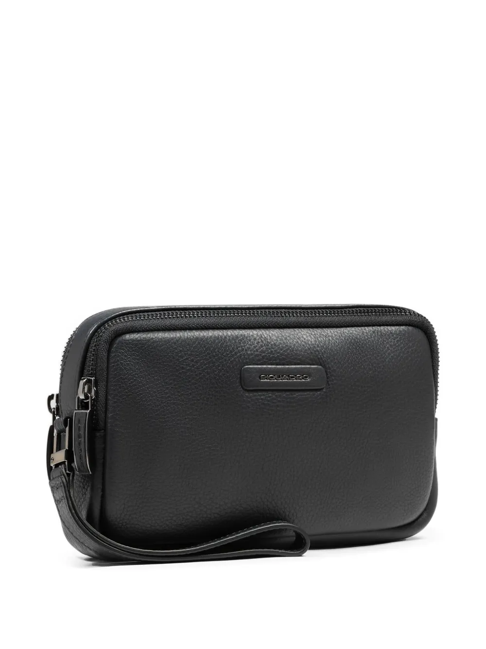 PIQUADRO Leren clutch Zwart