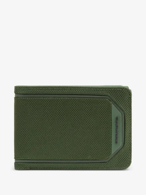 PIQUADRO mesh-texture flip-up wallet