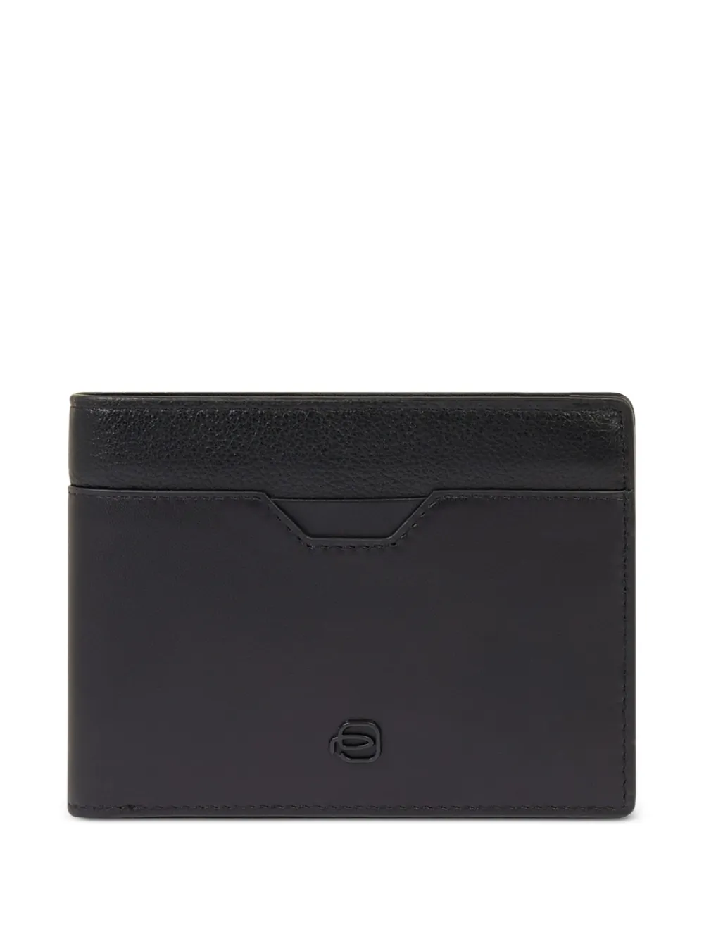 PIQUADRO Portafoglio in pelle con placca logo - Nero
