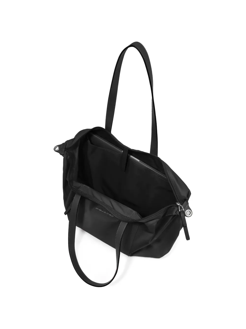 PIQUADRO Laptoptas met logoplakkaat Zwart