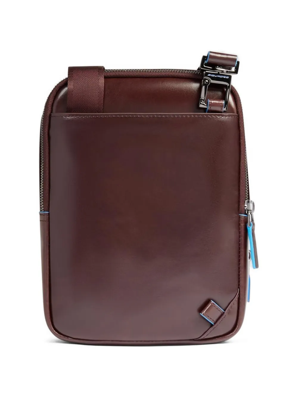 PIQUADRO iPad crossbodytas met logoplakkaat Bruin