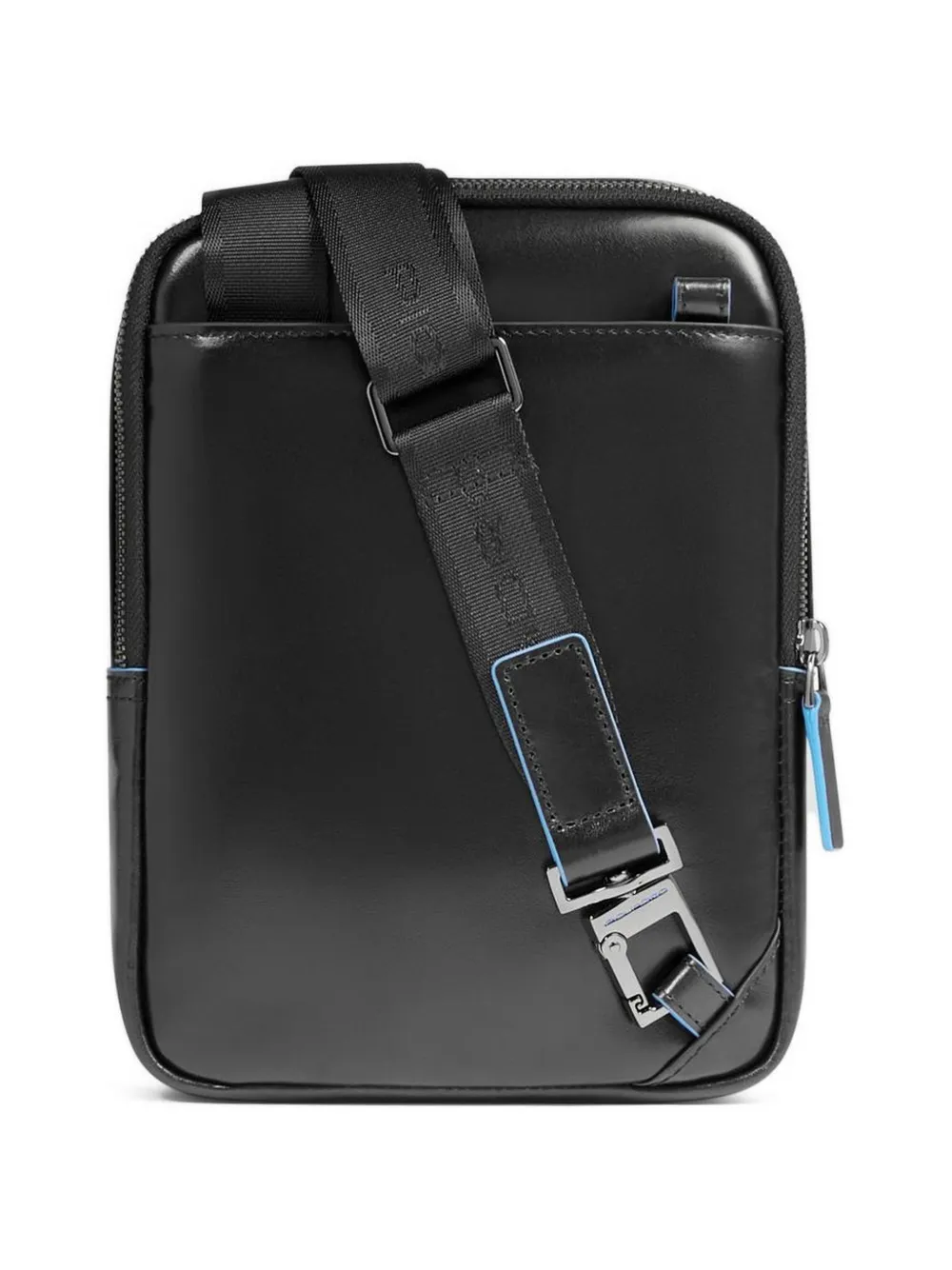 PIQUADRO iPad crossbodytas met logoplakkaat Zwart