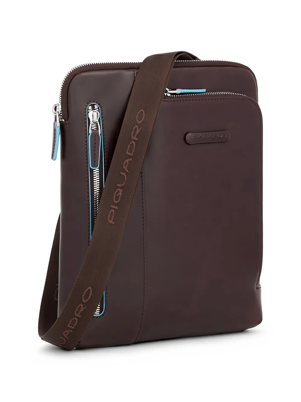 PIQUADRO Blue Square leren messengertas Bruin
