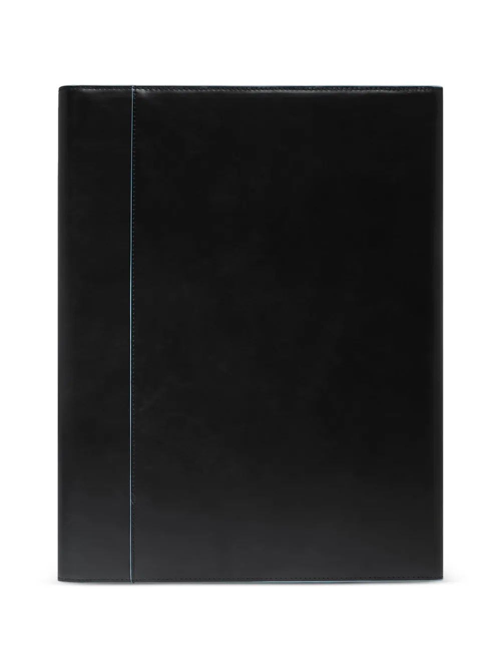 PIQUADRO Leren klembord met contrasterend stiksel Zwart