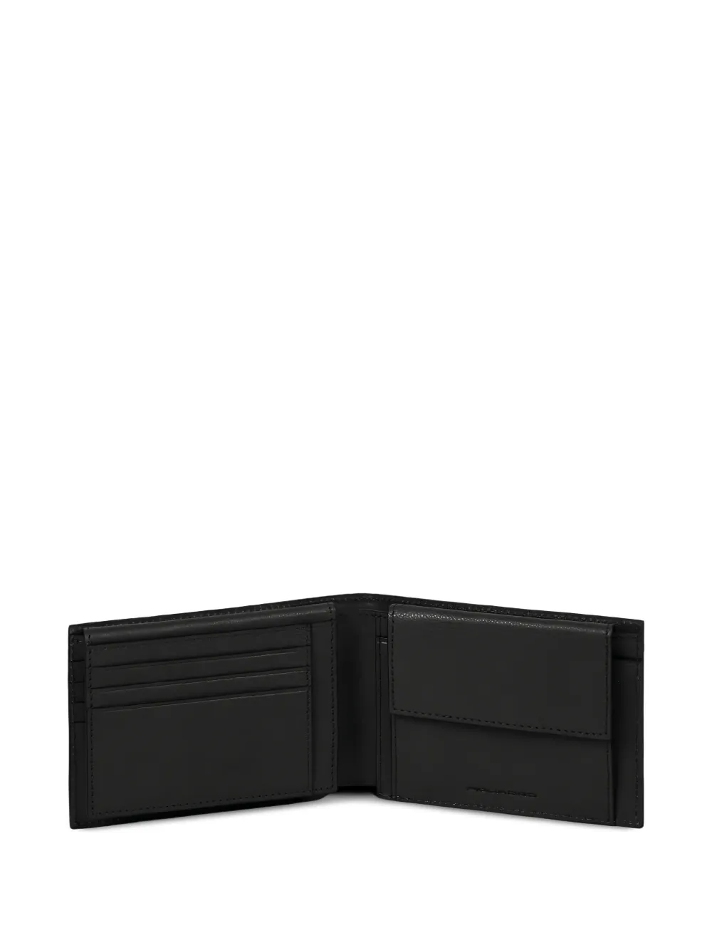 PIQUADRO Portemonnee met logodetail Zwart