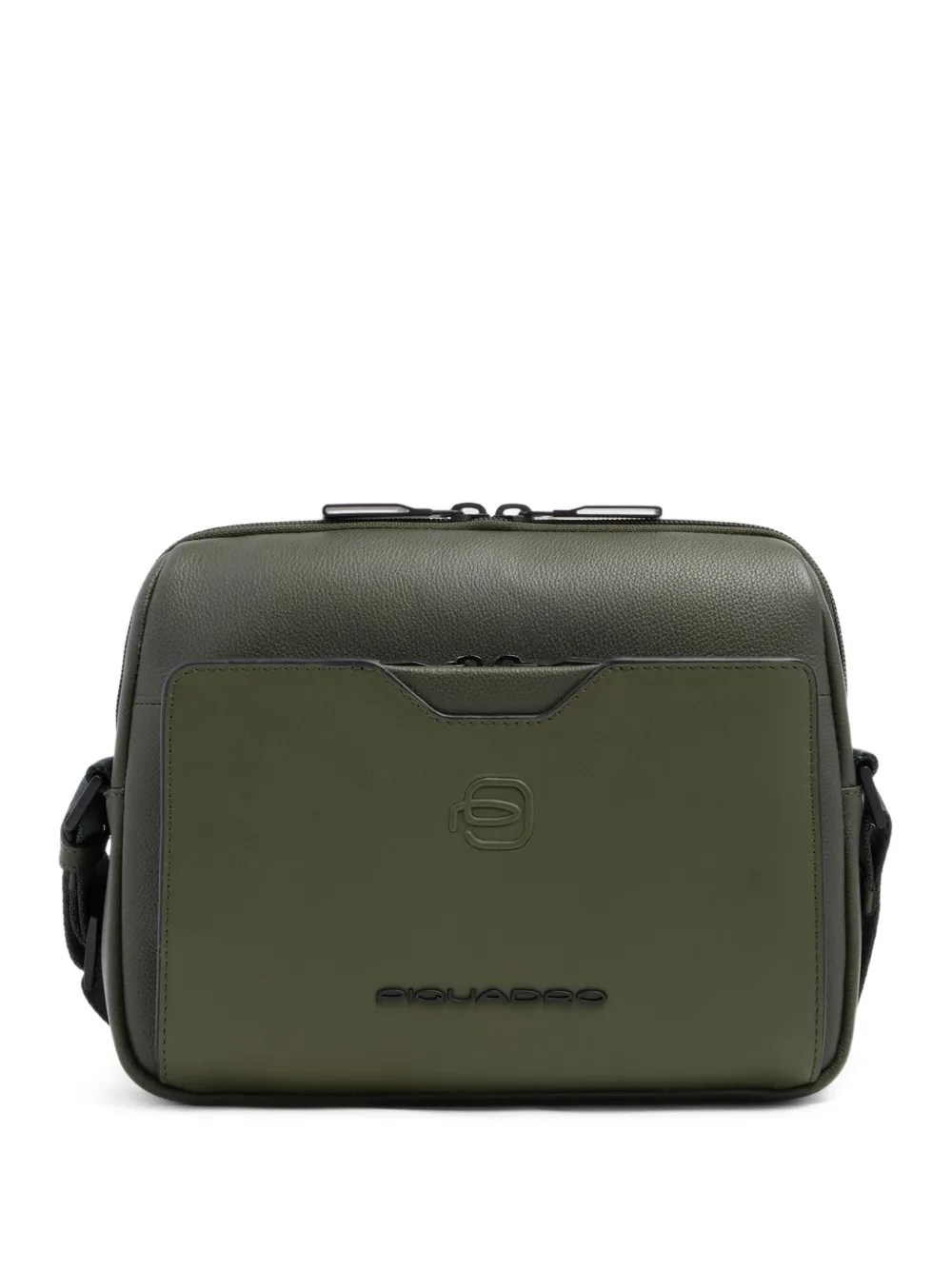 PIQUADRO logo-plaque iPad® cross body bag - Verde