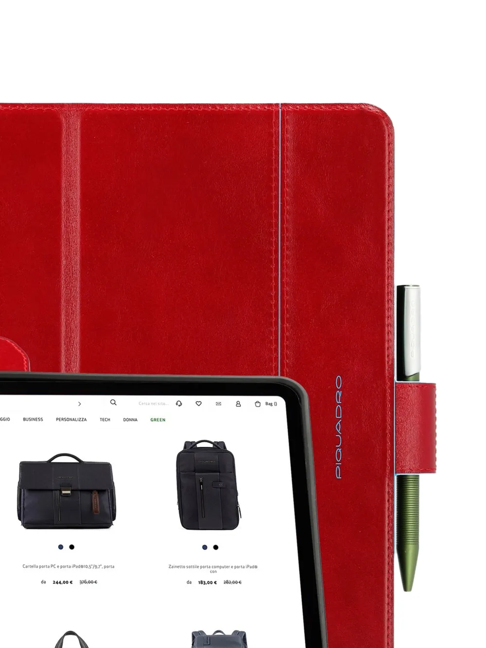 PIQUADRO Leren iPad Air 13 hoesje Rood