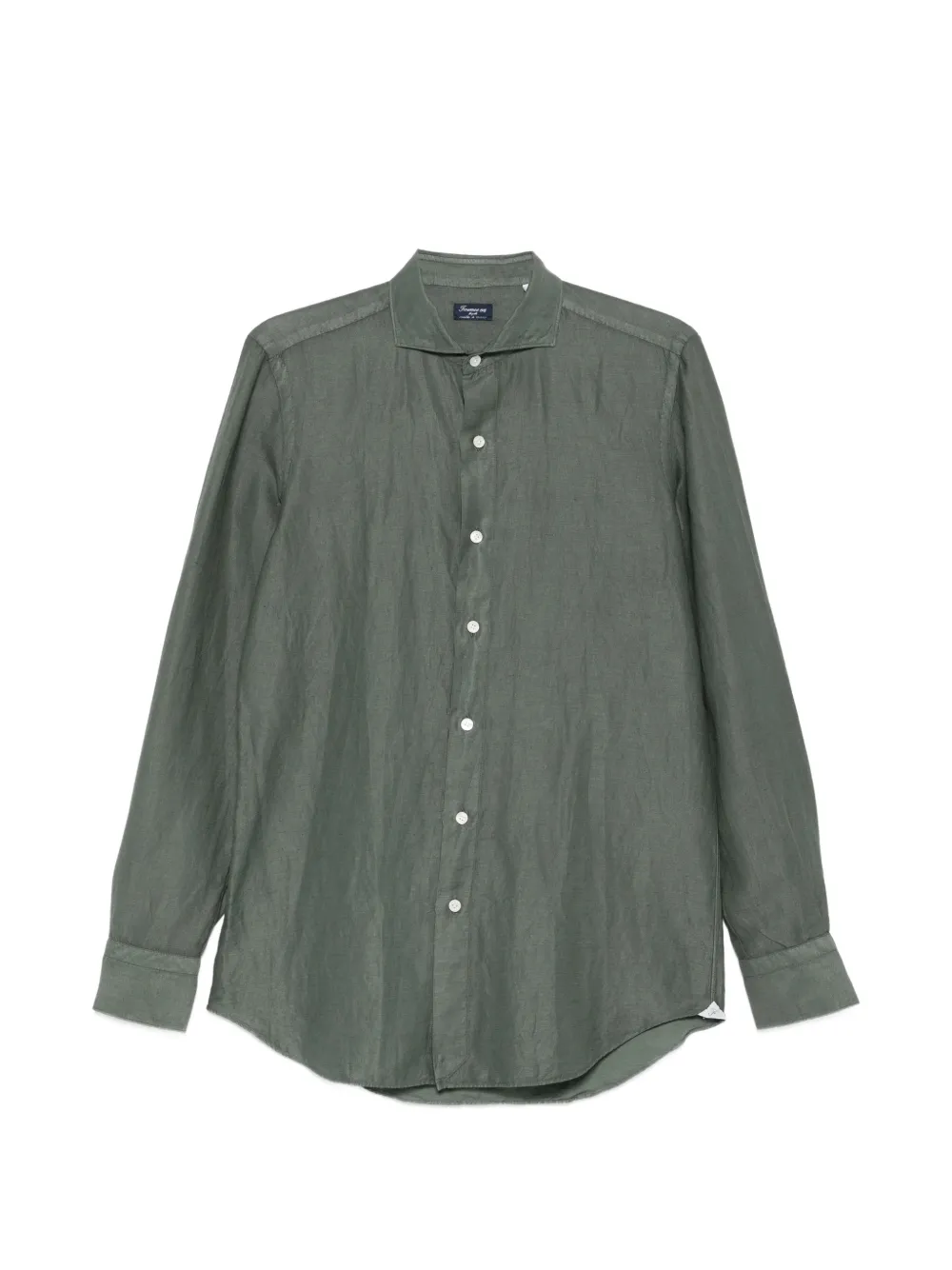 Finamore 1925 Napoli spread-collar long-sleeve shirt - Verde