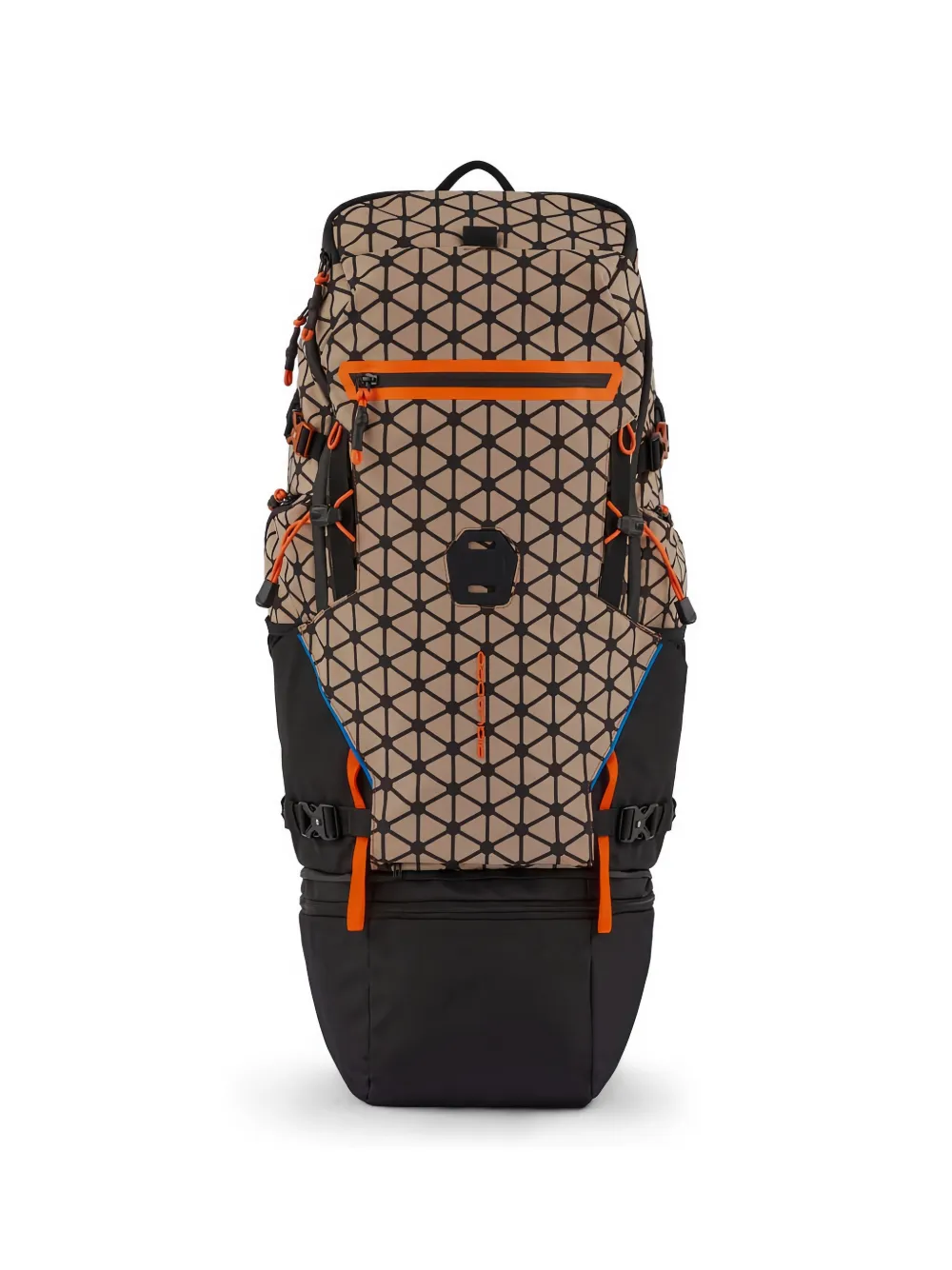 PIQUADRO Rugzak met zeshoekige print Beige