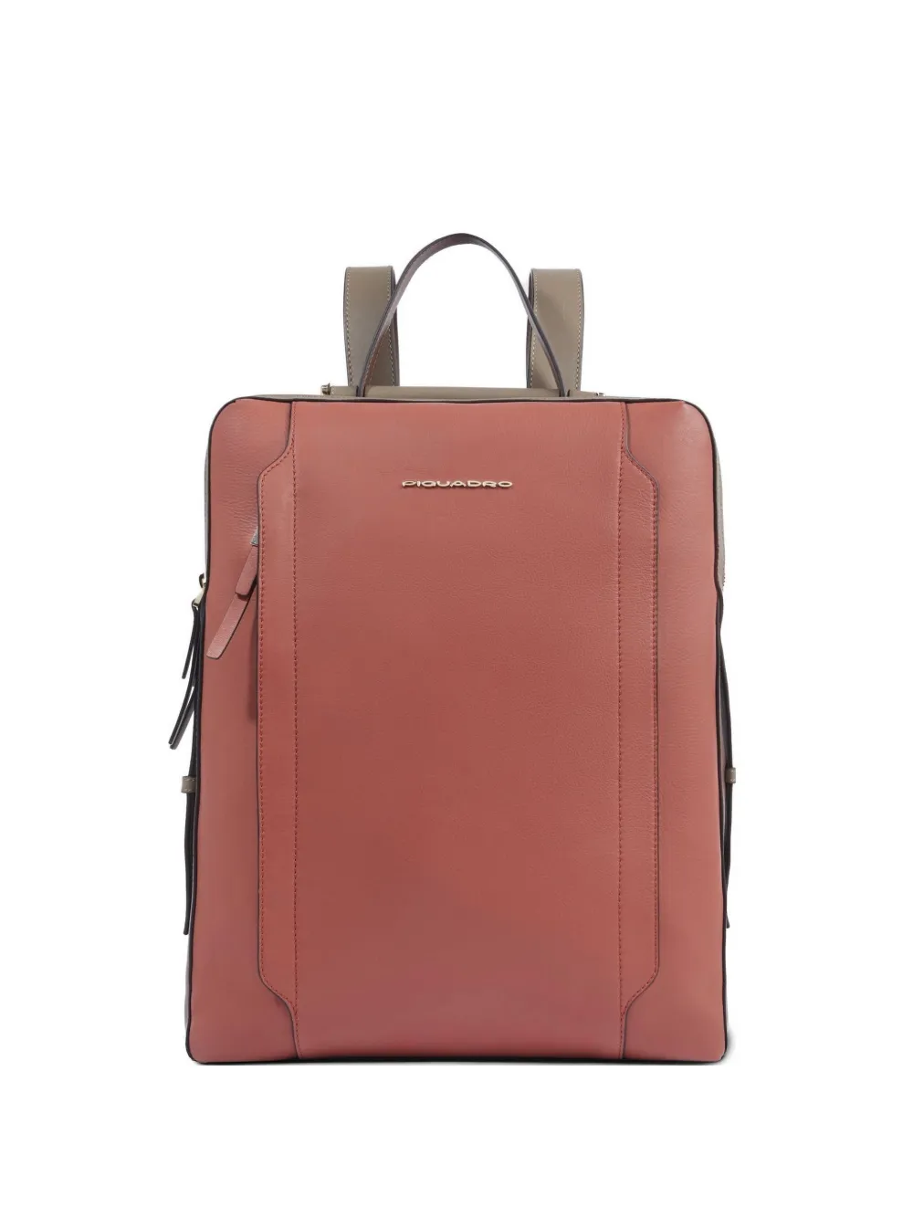 PIQUADRO Laptop-Rucksack aus Leder - Rosa