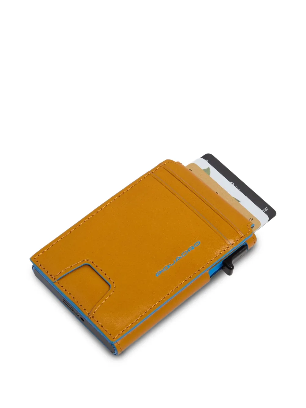 PIQUADRO Leren pasjeshouder Geel