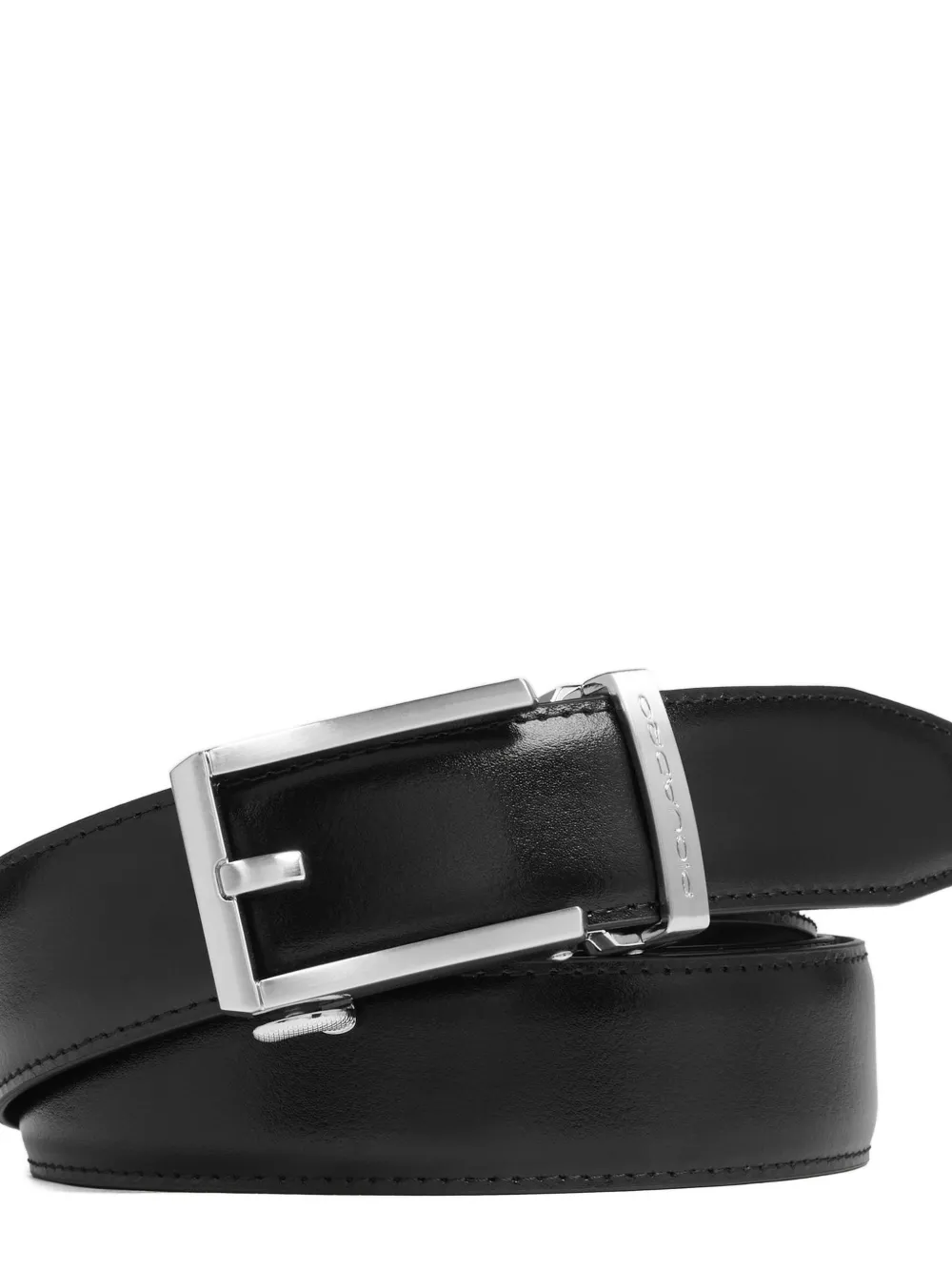 PIQUADRO Holeless leren riem Zwart