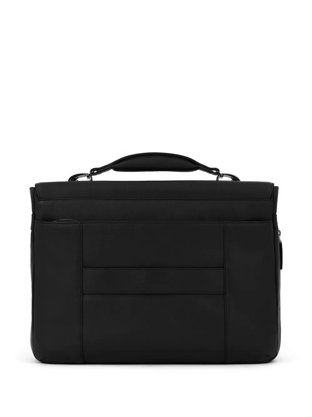 PIQUADRO 15 6-inch uitbreidbare leren aktetas Zwart