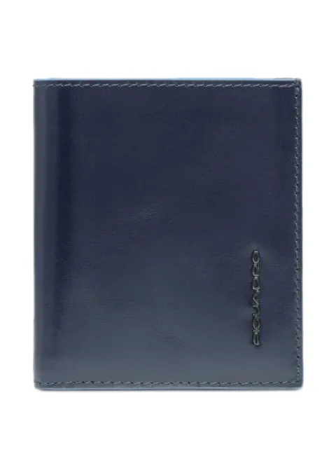 PIQUADRO logo-plaque leather card holder