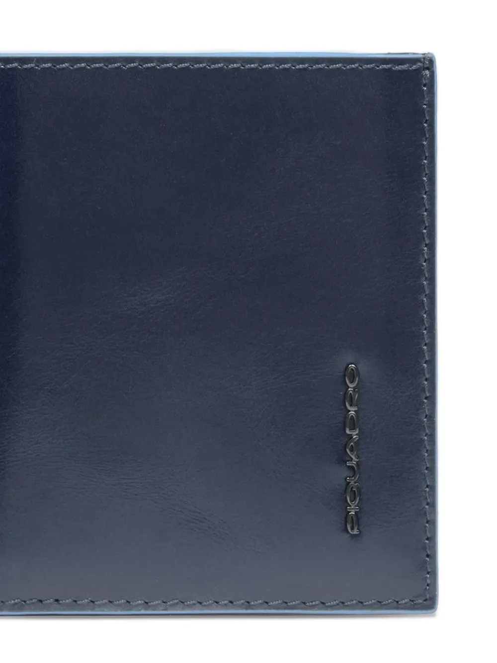 PIQUADRO Pasjeshouder met logoplakkaat Blauw
