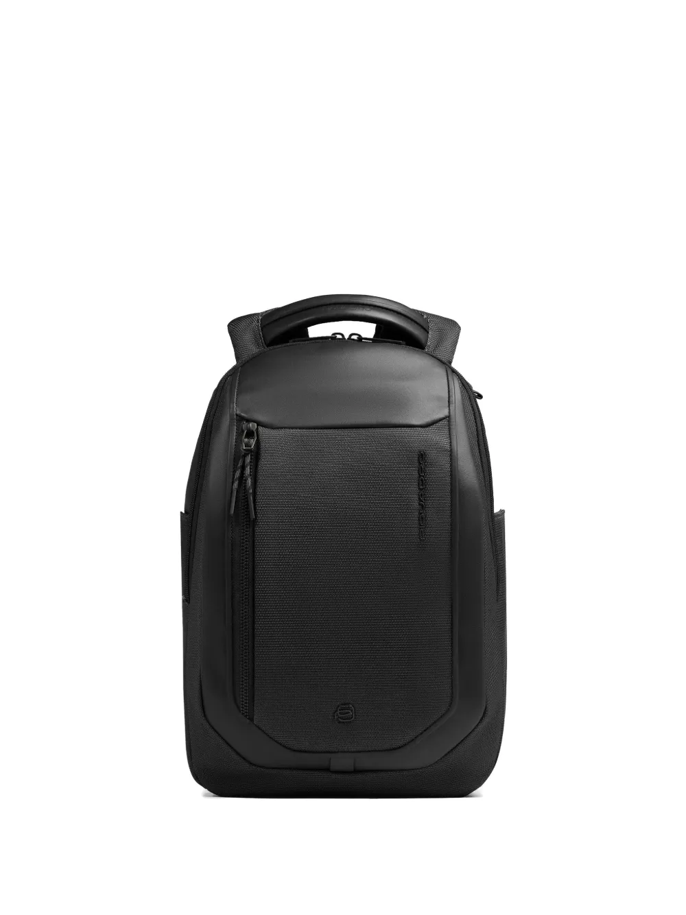 PIQUADRO leather-panelled backpack - Nero