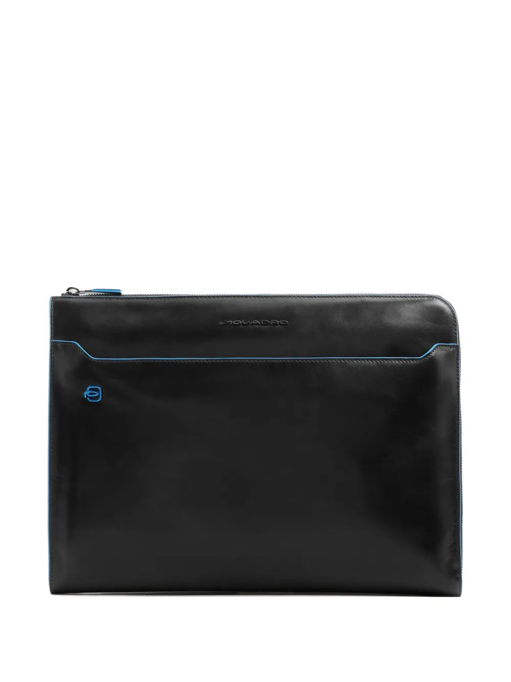 PIQUADRO Clutch mit verstautem Henkel - Schwarz