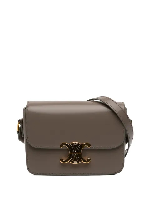 Celine Pre-Owned 2024 Teen Shiny Calfskin Triomphe crossbody bag