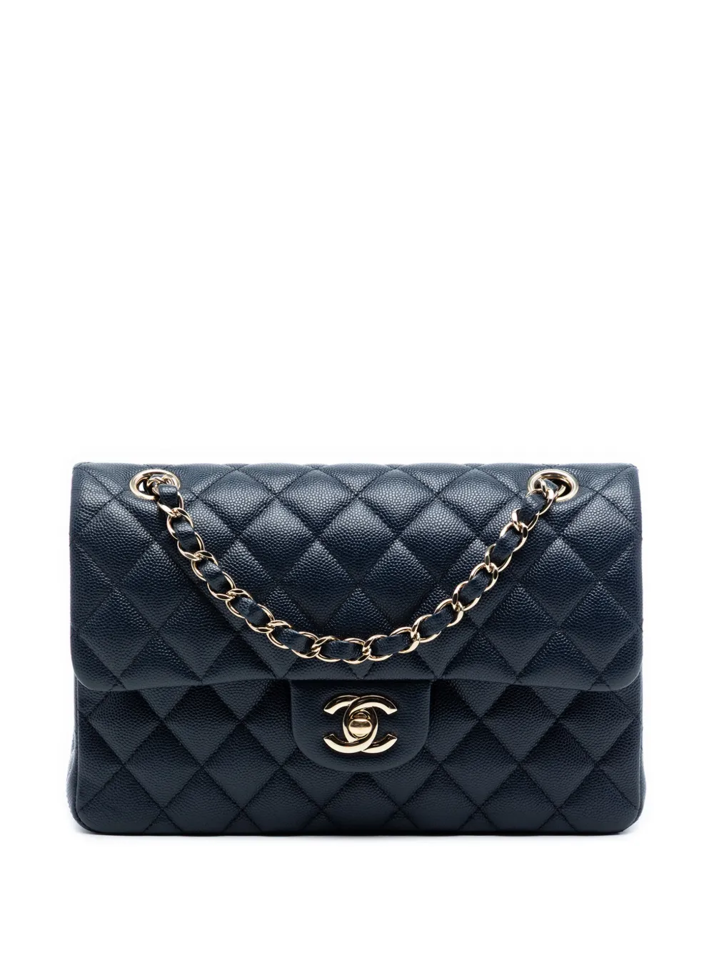 CHANEL Pre-Owned 2020 Small Classic Caviar Double Flap shoulder bag - Blu
