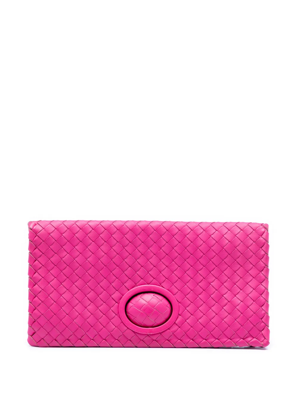 Bottega Veneta Pre-Owned 2012-2025 Nappa Intrecciato Turn Lock clutch bag - Pink