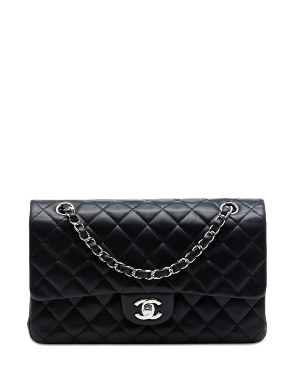 CHANEL Pre-Owned 2009-2010 Medium Classic Lambskin Double Flap shoulder bag - Nero