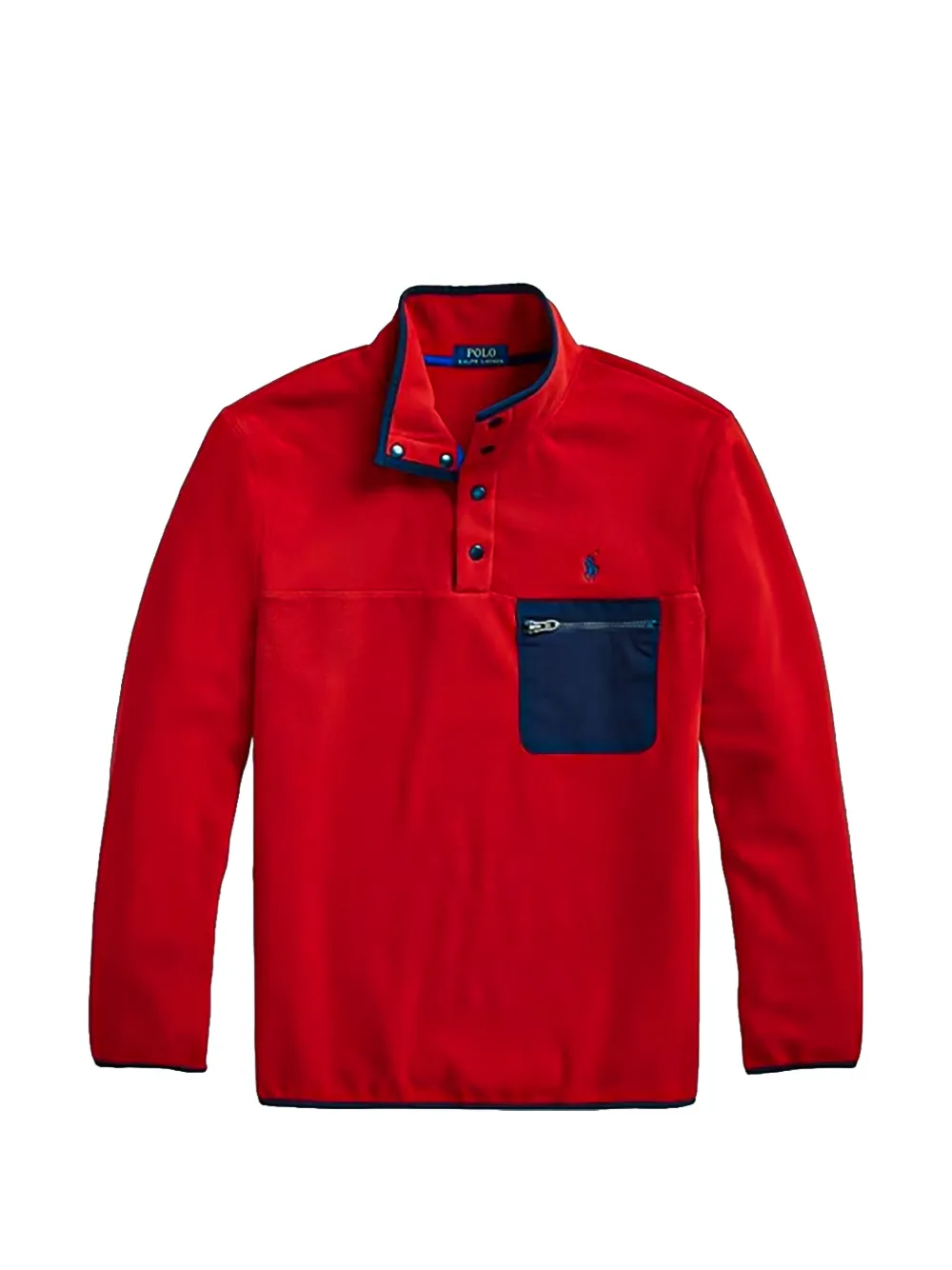 Polo Ralph Lauren Fleecepullover mit Stehkragen - Rot