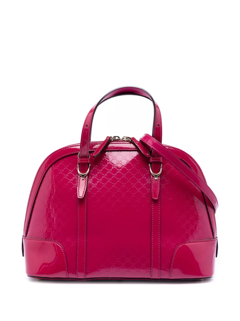 Gucci Pre-Owned 2016-2025 Small Microguccissima Patent Nice Dome satchel - Rosa