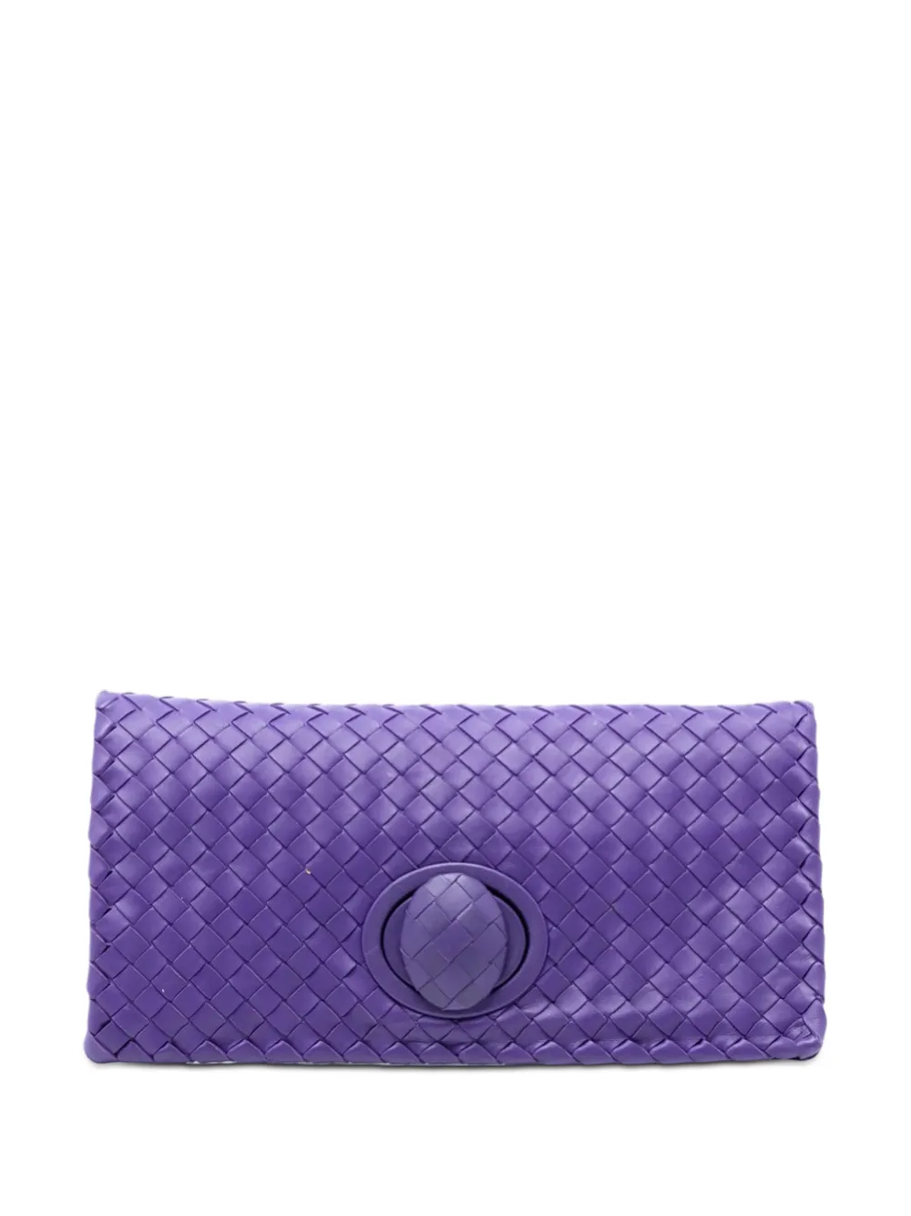 Bottega Veneta Pre-Owned 2012-2025 Nappa Intrecciato Turn Lock clutch bag - Purple