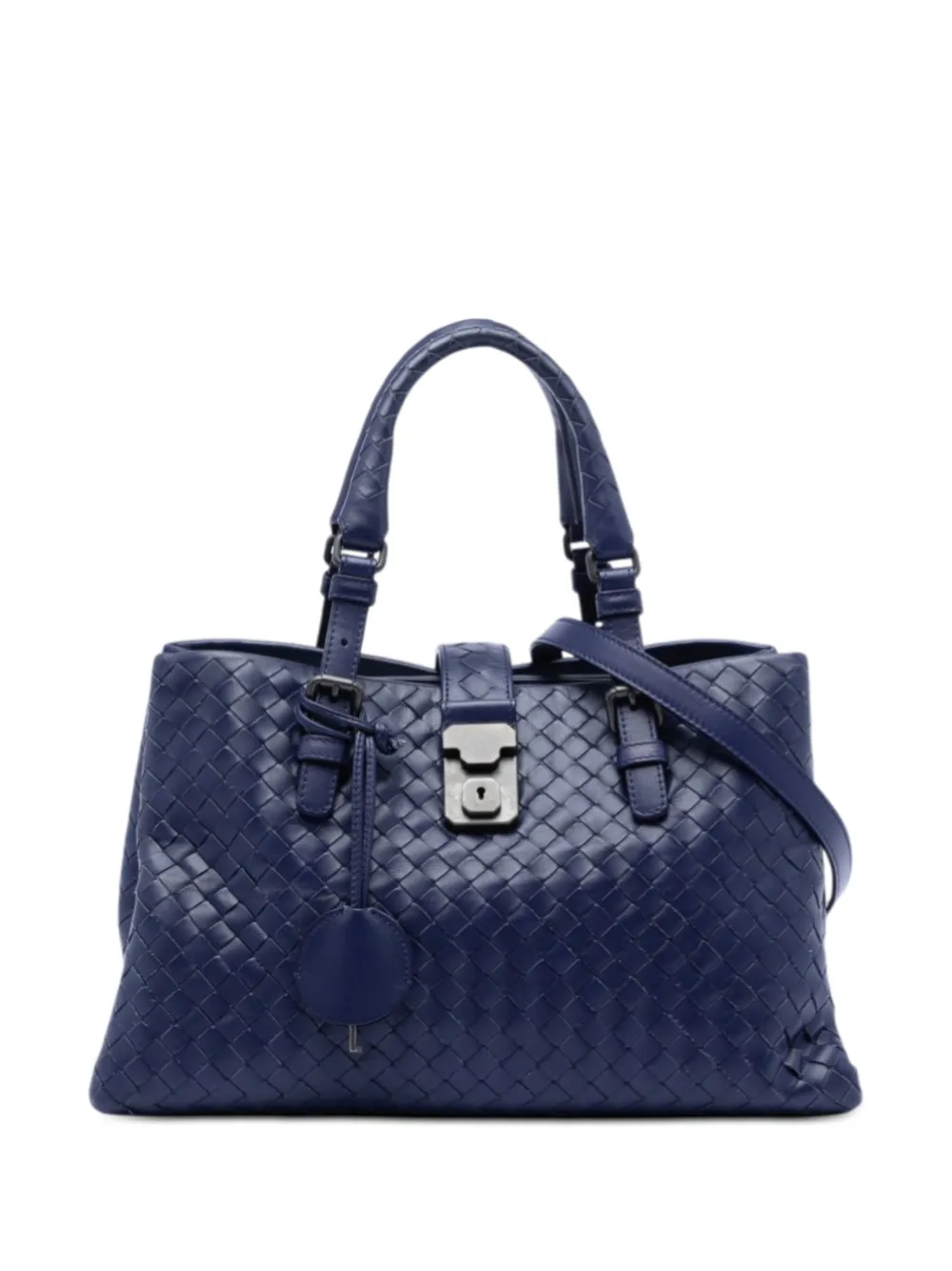 Bottega Veneta Pre-Owned 2012-2026 Small Nappa Intrecciato Roma satchel - Blu