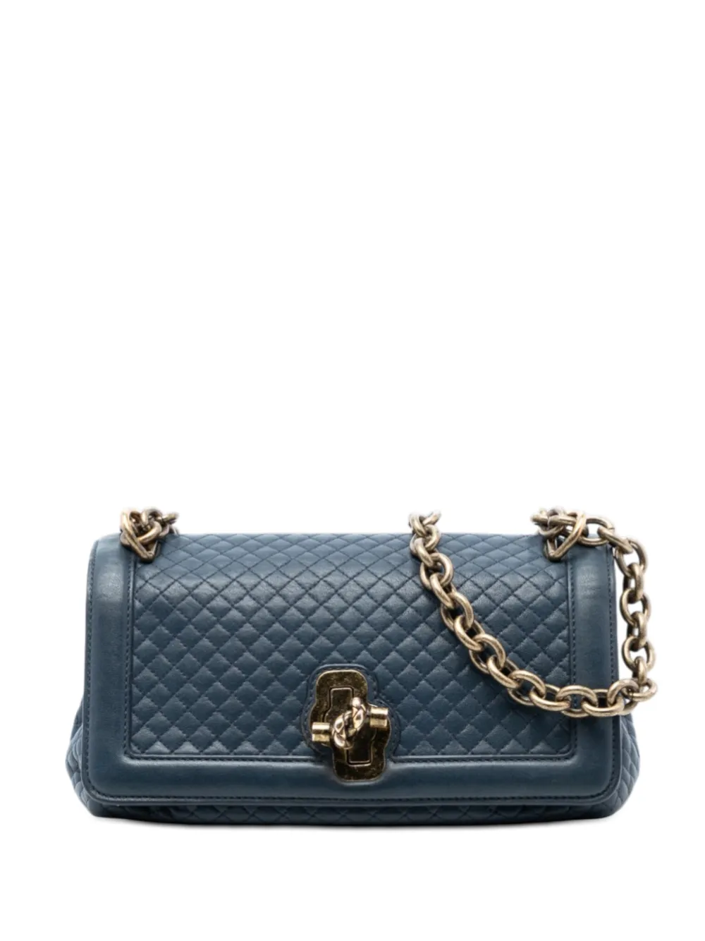Bottega Veneta Pre-Owned 2012-2026 Quilted Leather Olimpia Knot shoulder bag - Blu