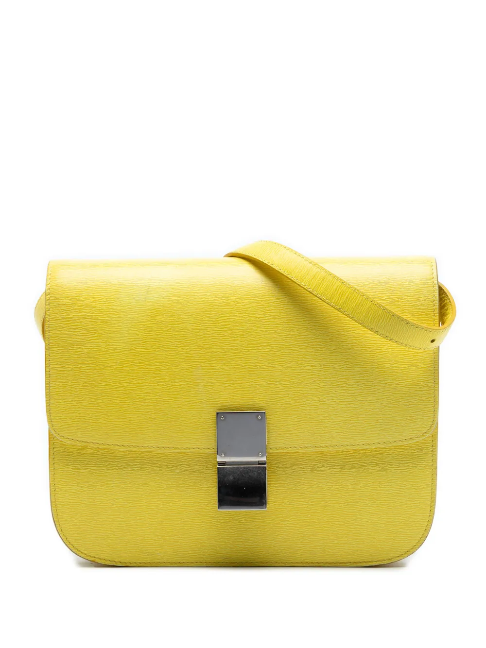 Celine Pre-Owned 2014 Medium Calfskin Classic Box crossbody bag - Giallo