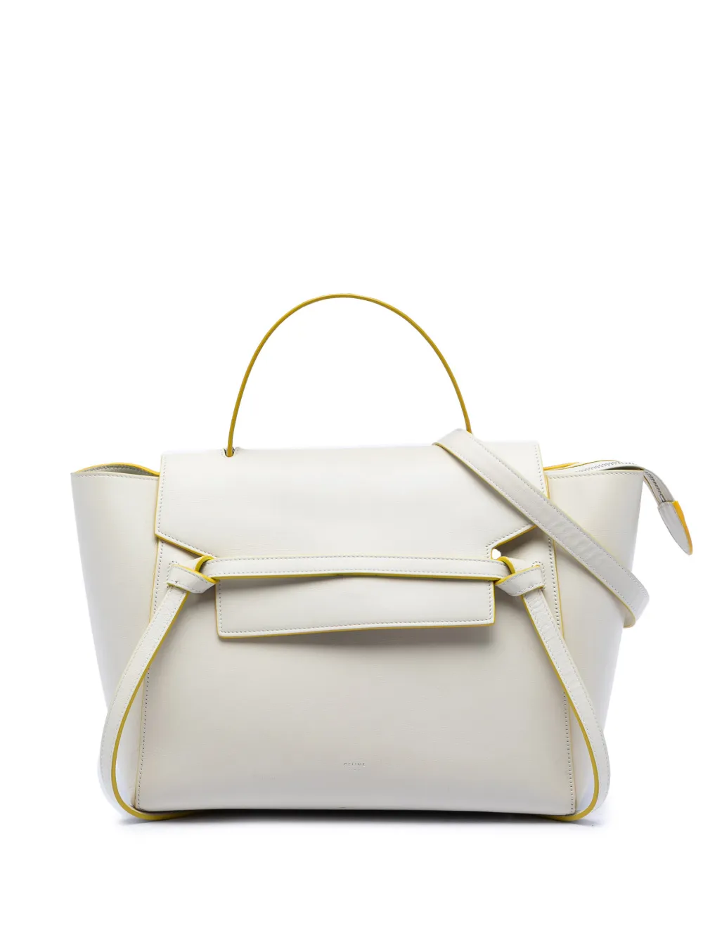 Celine Pre-Owned 2016 Mini Smooth Calfskin Belt Bag satchel - Bianco