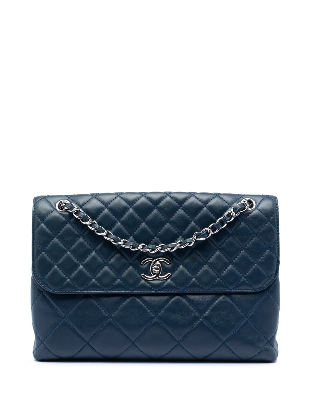 CHANEL Pre-Owned 2013-2014 Quilted Calfskin In The Business Flap shoulder bag - Blu